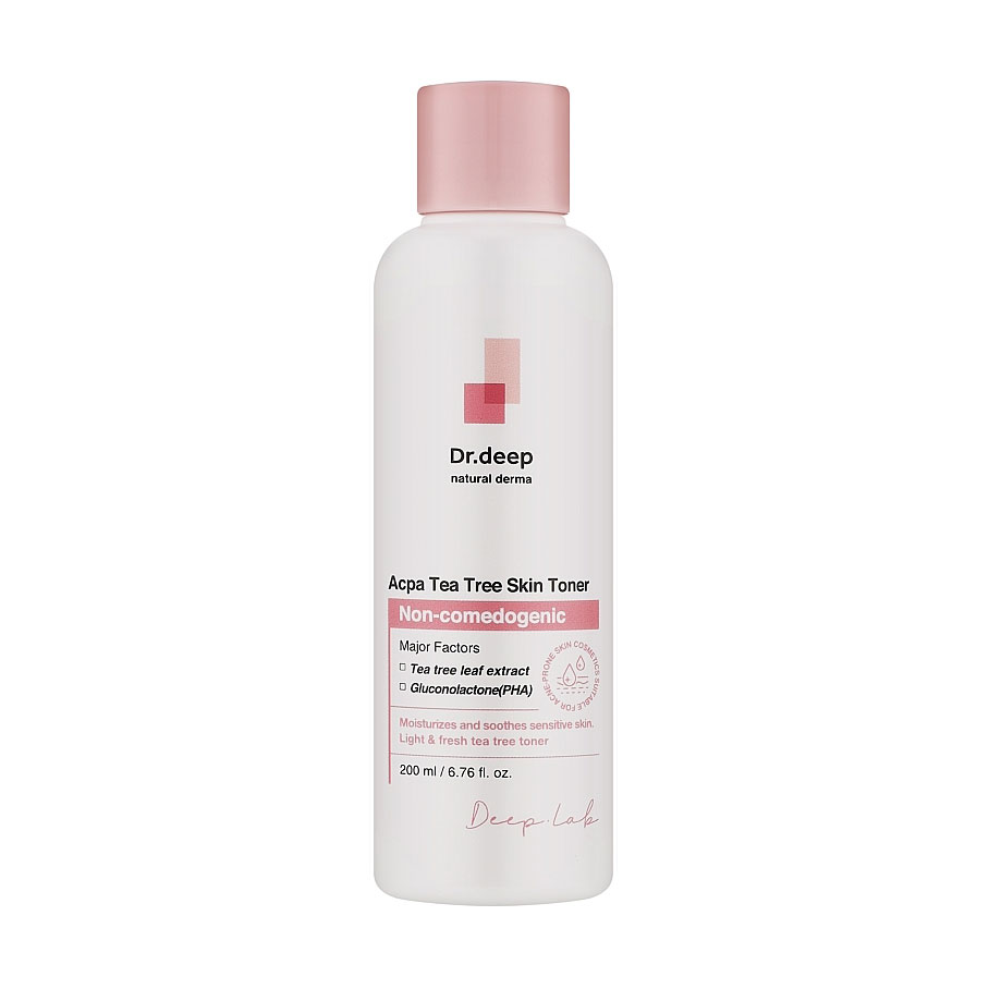 Терапевтичний протизапальний тонер для обличчя Dr.Deep Acpa Tea Tree Skin Toner з чайним деревом та терпінеолом, 200 мл